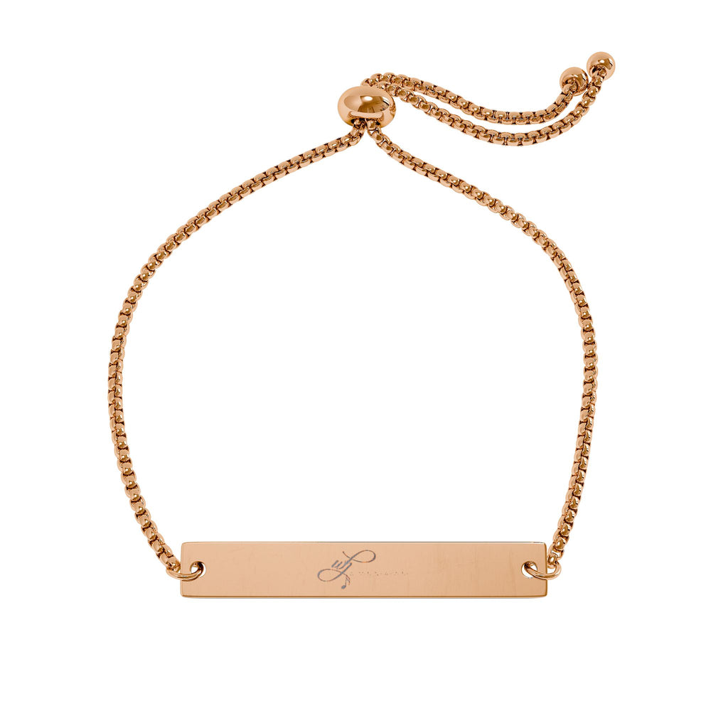 WIH Engraved Adjustable Bar Bracelet