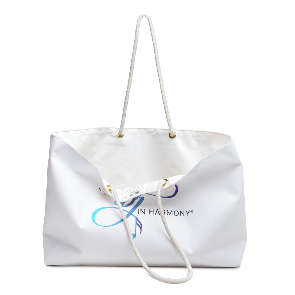 Women in Harmony Logo Weekender Bag — Music-Themed Large Travel Tote