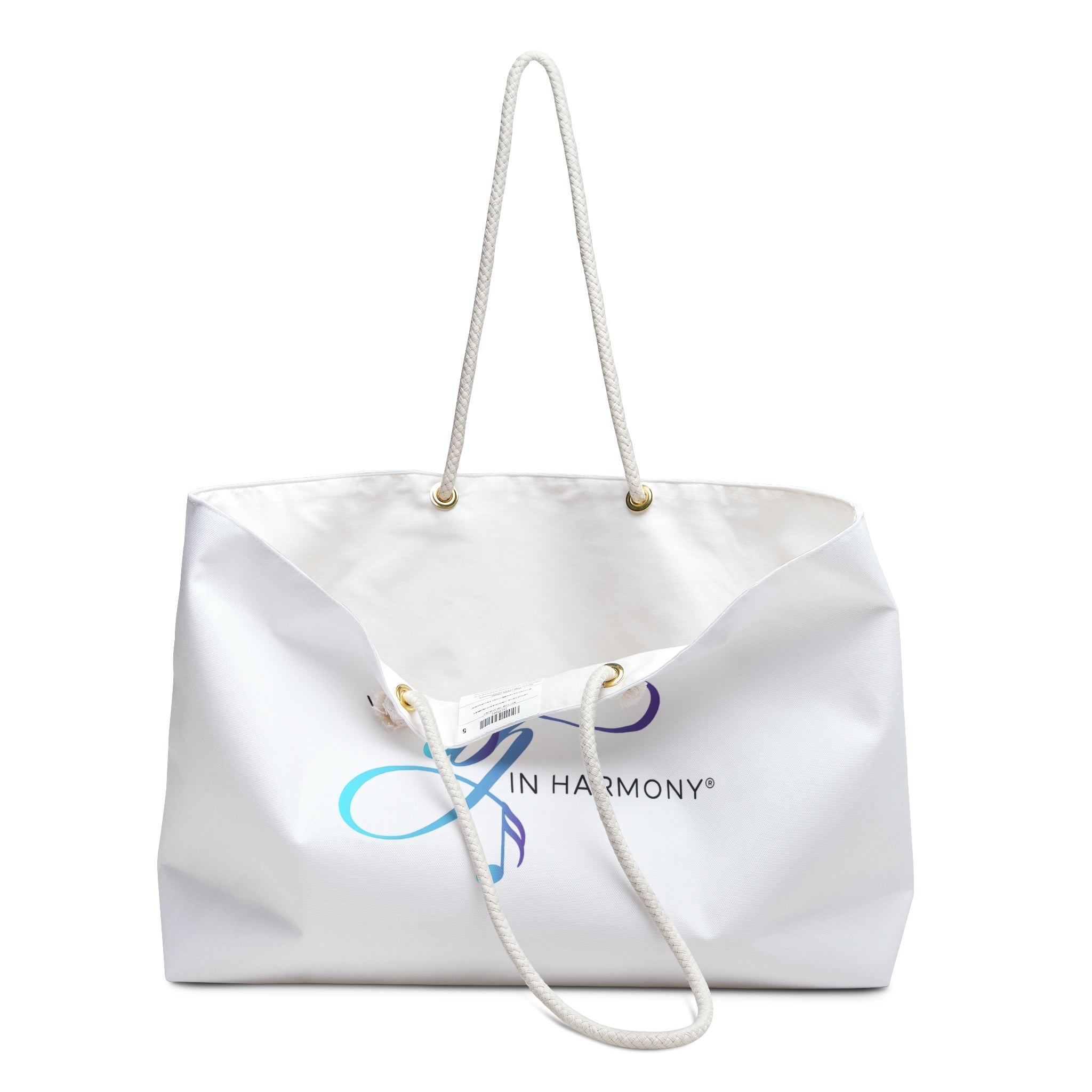 Women in Harmony Logo Weekender Bag — Music-Themed Large Travel Tote