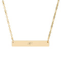 WIH Engraved Horizontal Bar Necklace